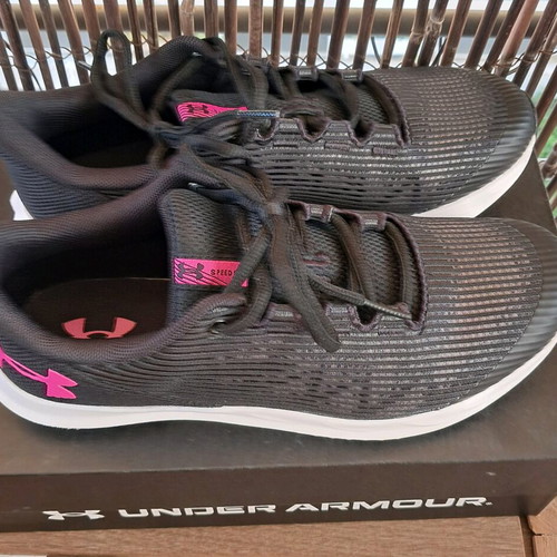 Under Armour athletic shoes like new, size 39, black pink