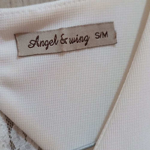Short dress with lace like new, white, size S