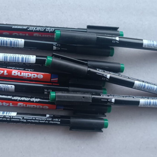 Edding 140 S green permanent markers 0.3mm pack of 10