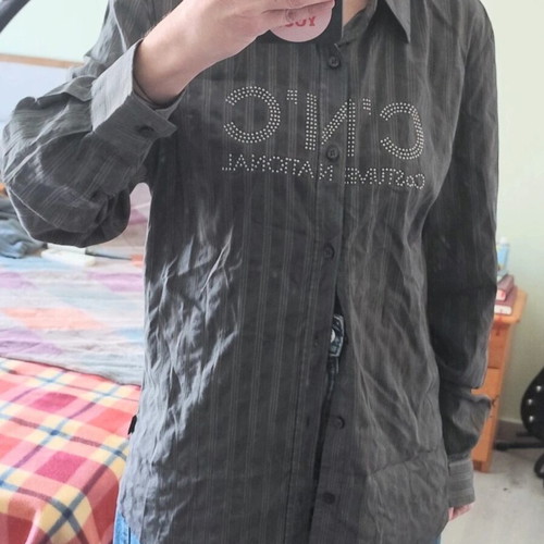 Costume National striped shirt like new, gray, size M