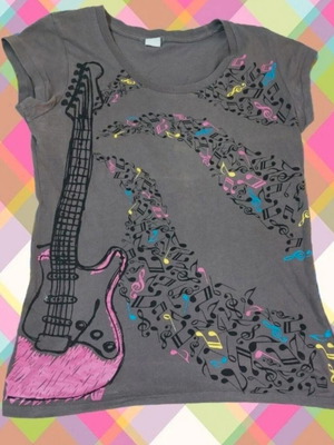 Short-sleeve t-shirt used, size XS/S, brown