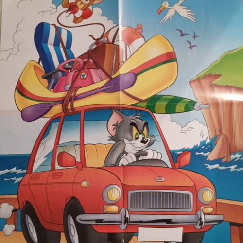 Tom and Jerry 2004 collectible double-sided poster new, 49x35