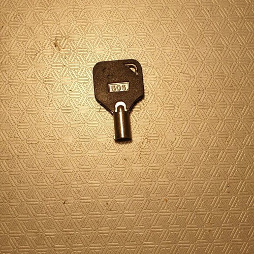 Barrel-style alarm key new for AMP14SQ, AMP14RD, AMP16SQ, AMP16RD cabinets