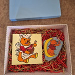 Winnie the Pooh giftbox with painted card and stone