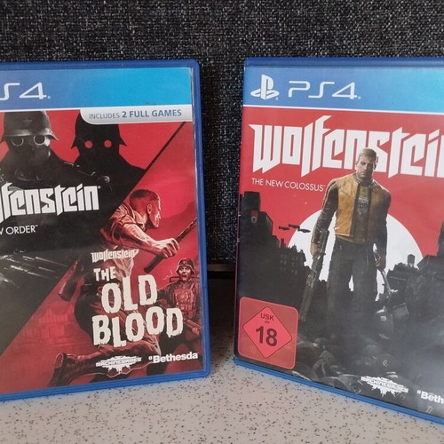 Wolfenstein 3 games for PS4 used, like new condition