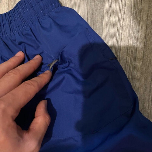 Men's blue swim shorts XL used, quick-dry fabric