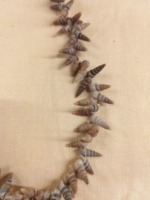 Necklace with brown shells, vintage