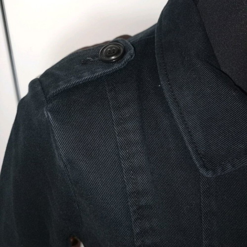 H&M Black denim jean jacket used, size M/S oversized