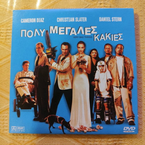 Very Bad Things DVD used, comedy thriller with subtitles, paper case