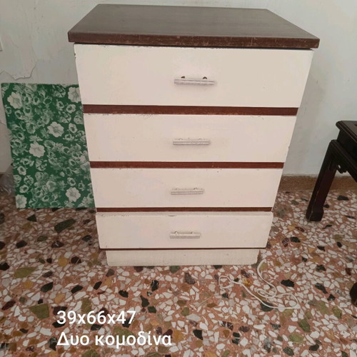 Nightstands used, set of two, 0.66m height