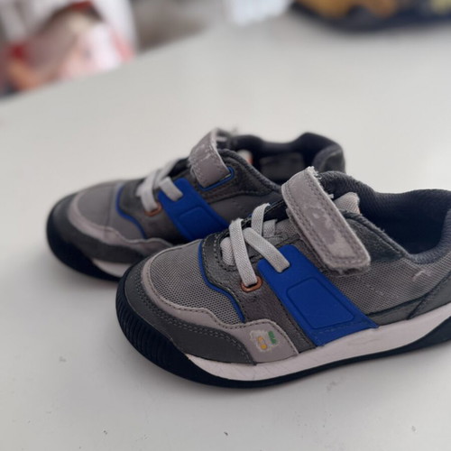 Clarks casual children's shoes size 27 used, grey and blue