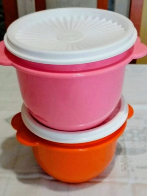 Σετ vintage μπωλ Tupperware 800 ml, αεροστεγή και υδατοστεγή
