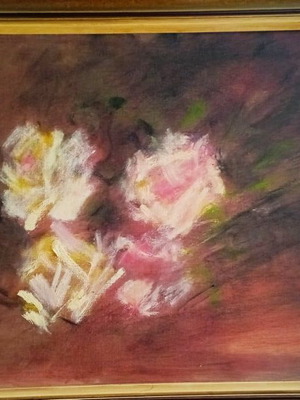 Oil painting on canvas by Doris with frame