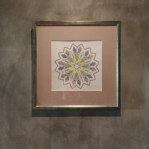 Handmade painting used with oriental motif and tezhip technique