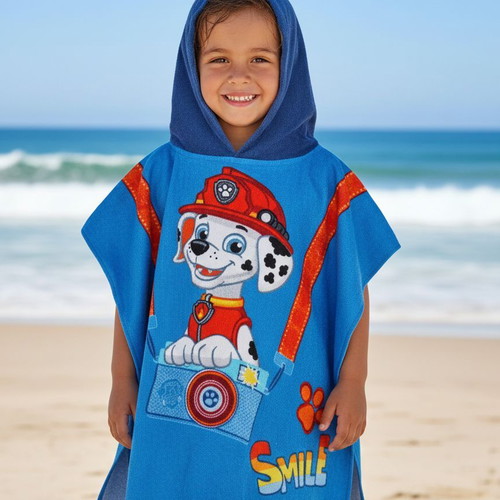 Paw Patrol Marshall Kids Poncho Towel new, cotton, 50x100 cm