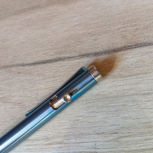 Custom Titanium Pen blue anodising, like new