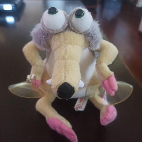Scrat Ice Age 3 plush figure with suction cups, like new