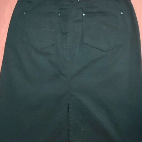 Zara straight skirt black size 38 like new denim fabric