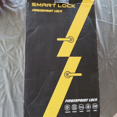 Smart door lock with fingerprint, code, IC card, key and app control