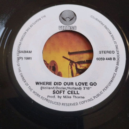 Soft Cell Tainted Love 7" single used, Belgian release 1981