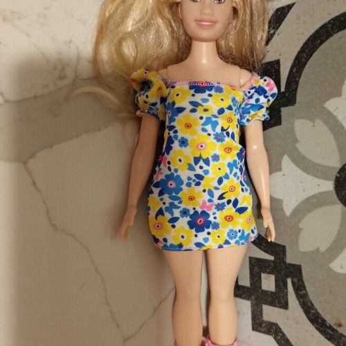 Barbie Fashionistas Doll #208 with Down Syndrome used, missing necklace