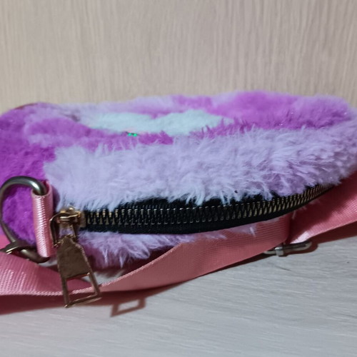 Unicorn bag furry girls used like new, purple