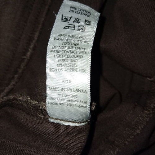 BHS brown fitted pants used, size UK14/EUR42