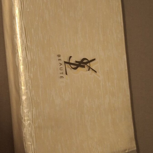 YSL Beauty Woman Pouch new, white and gold