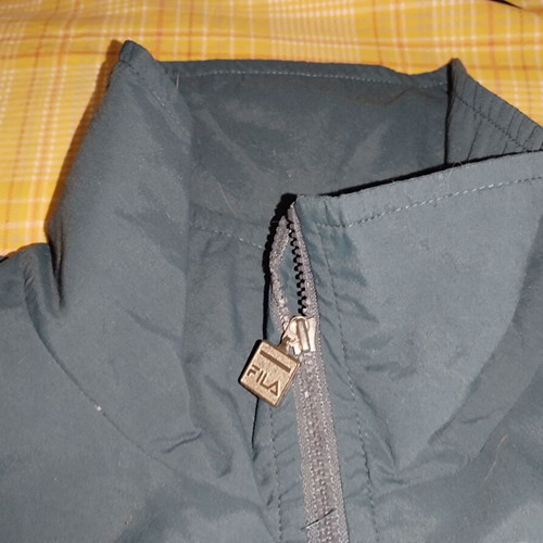 Fila retro jacket used, blue and green, size M