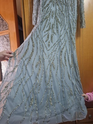 Ambige evening dress size 50 like new grey