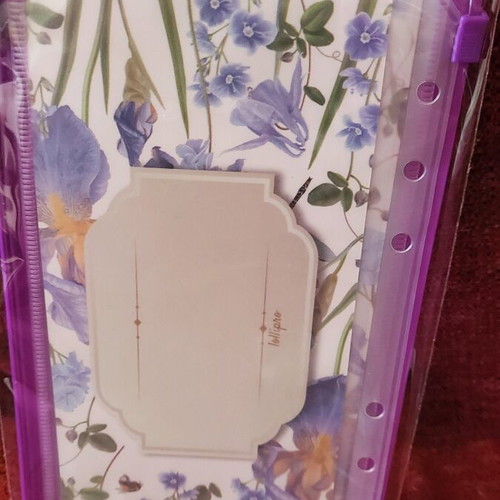 A6 Spiral Notebook with Zip Pockets and Code Lock new, purple