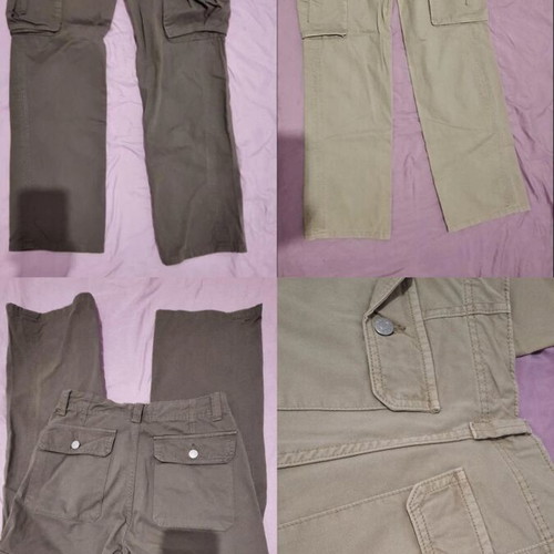 Pull & Bear cargo pants pack of 2, like new, beige and green, XS