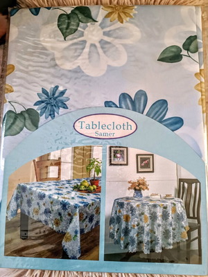 Tablecloths new, pack of two, 147x147 cm, 100% polyester, summer colors