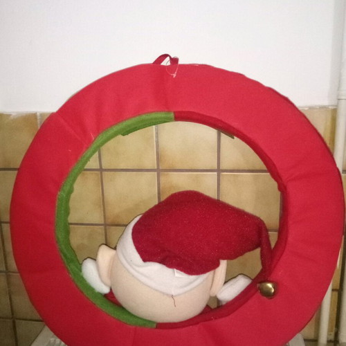 Christmas wreath with elf decoration new, 50 cm diameter