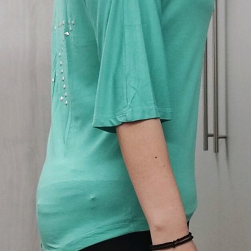 Turquoise blouse with 3/4 sleeve size XL like new