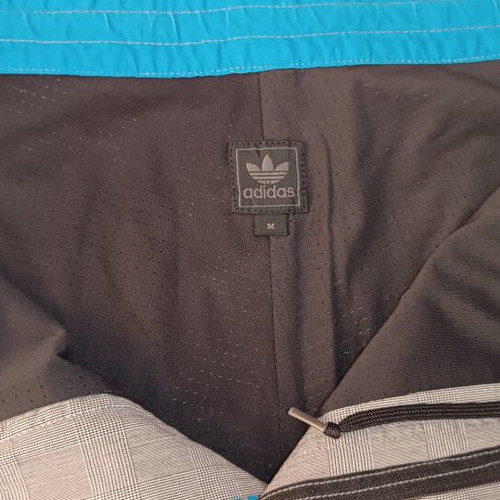 Adidas Originals men's gray checkered bermuda shorts medium like new