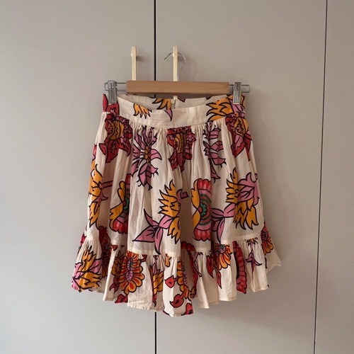 Karavan mini skirt with ruffles, multicolor