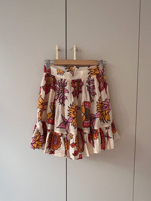 Karavan mini skirt with ruffles, multicolor