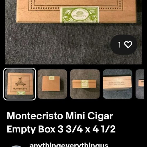Montecristo wooden box authentic, like new condition