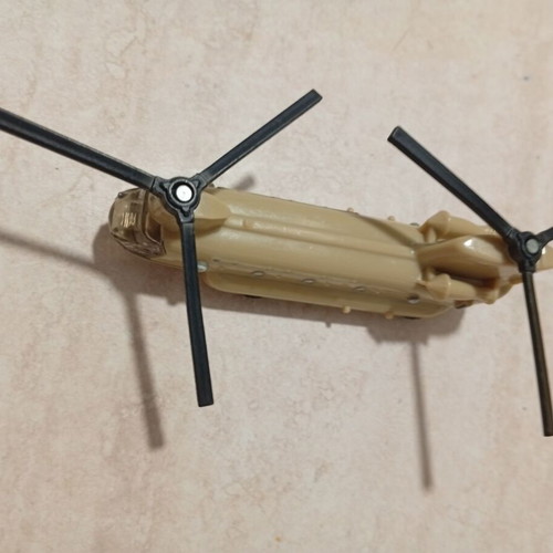 Toy helicopter used, small with two rotors