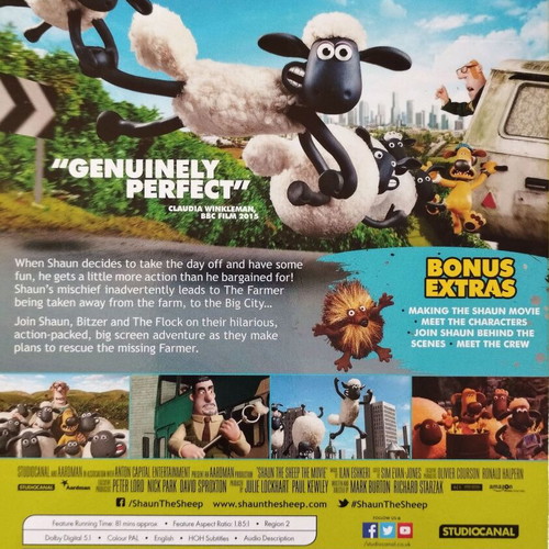 Shaun The Sheep The Movie DVD like new, subtitles