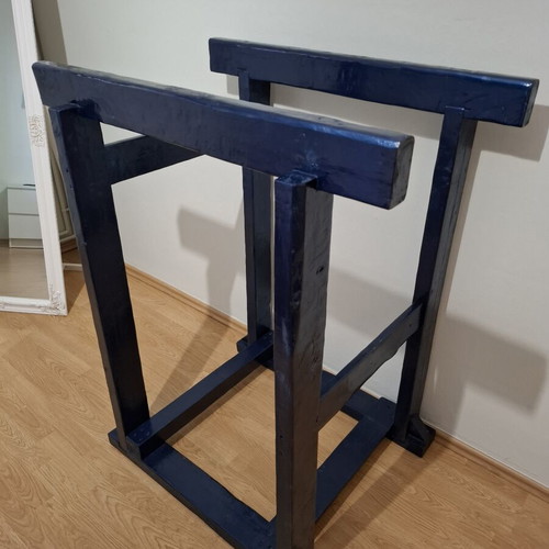 Wooden gym dip bars, oak