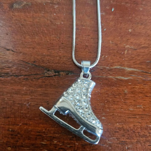 Necklace with Ice Skate Pendant new