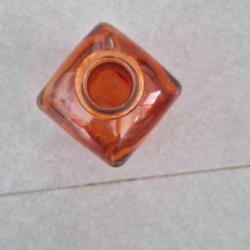 Decorative orange square bottle like new