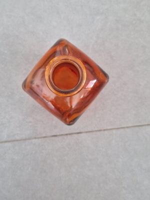 Decorative orange square bottle like new