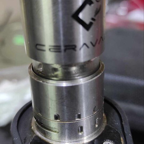 Ceravape Cerabis Sub Ohm Tank used, stainless steel and Pyrex glass
