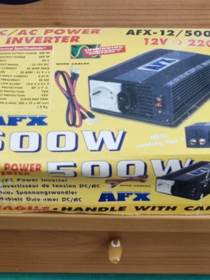 AFX 12/500W DC/AC μετατροπέας ισχύος 12V σε 220V
