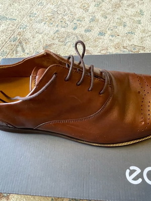Ecco men's lace-up shoes size 46 like new, brown