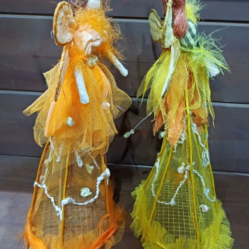 Vintage fairies with storage like new, set of 2 pieces