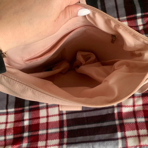 Crossbody bag in nude-pink color like new